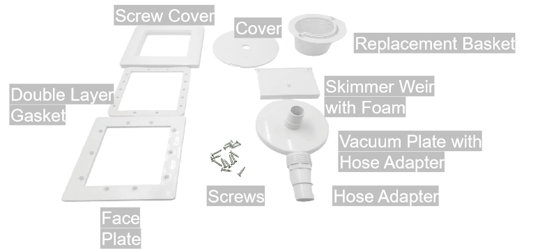 WS001 Full Set Small Mouth Wall Skimmer