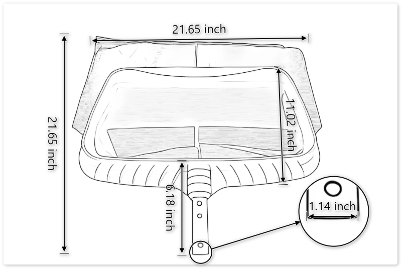 DLS002 Heavy Duty Deep Rake Skimmer