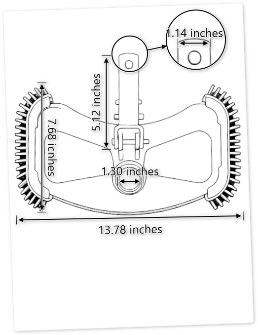 VHB003 Deluxe Vacuum Head with Swivel and Side Brush