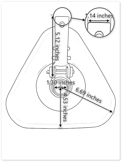 VHB006 Deluxe Triangular Vacuum Head with Swivel