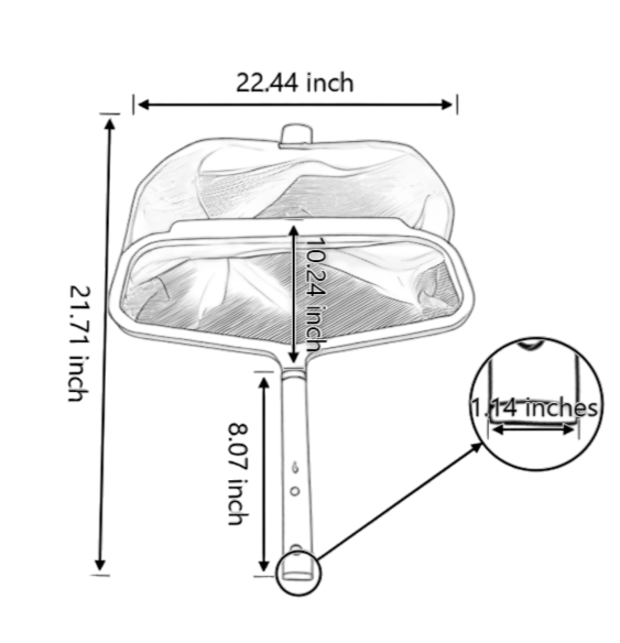 DLS003 Aluminum Leaf Rake With Edge
