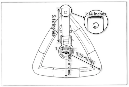 VHB005 Triangular Vacuum Head with Swivel